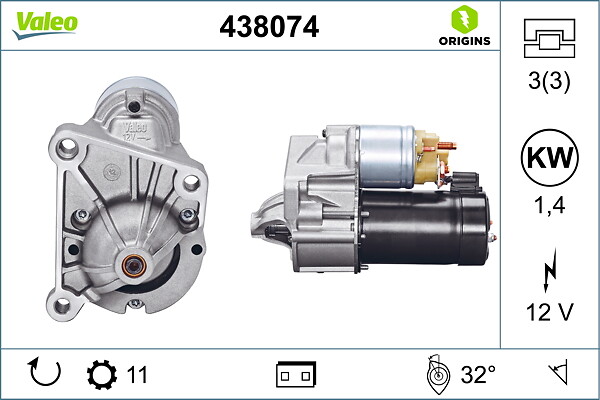 Starter - 438074 VALEO