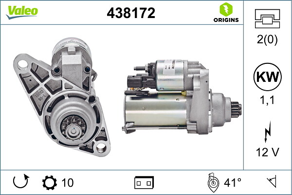 Motorino d'avviamento - 438172 VALEO