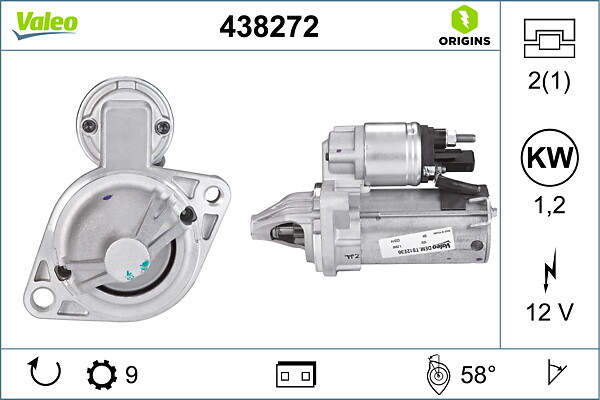 Motorino d'avviamento - 438272 VALEO