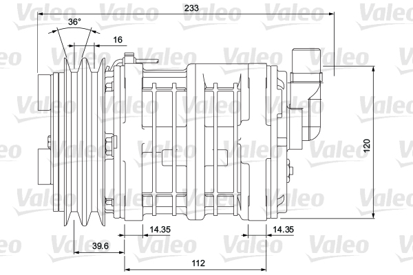Compressore, Climatizzatore - 700854 VALEO
