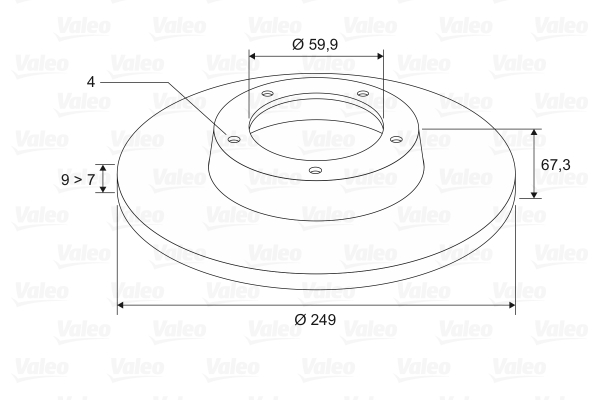 Brake Disc - 197307 VALEO