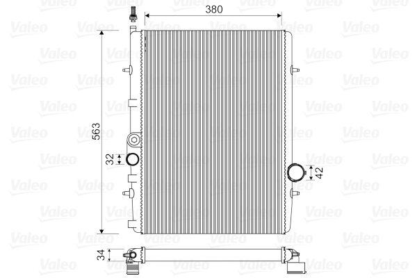Radiator, engine cooling - 732906 VALEO