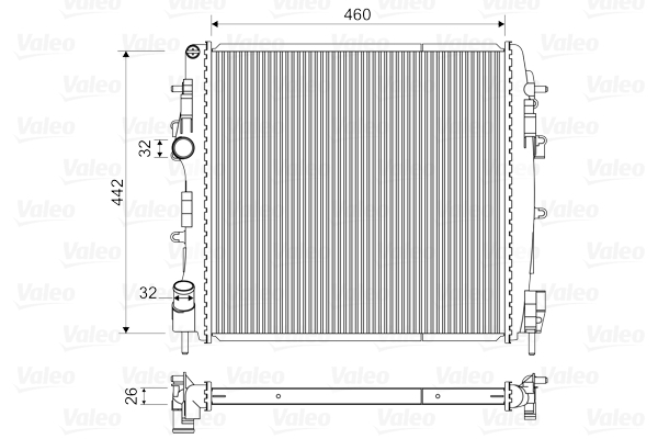 Radiatore, Raffreddamento motore - 734922 VALEO