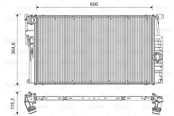 Radiator, engine cooling - 735451 VALEO