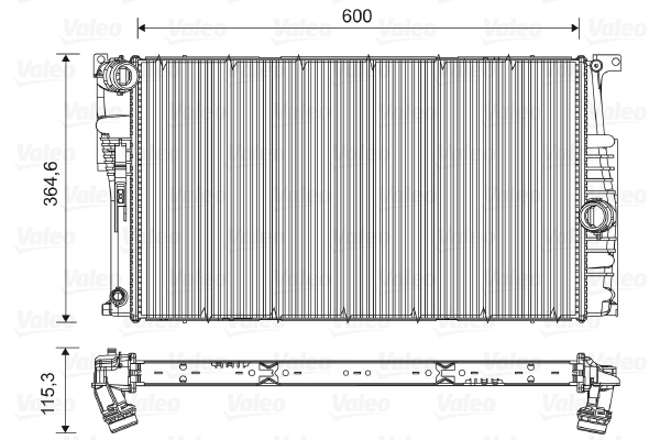 Radiator, engine cooling - 735453 VALEO