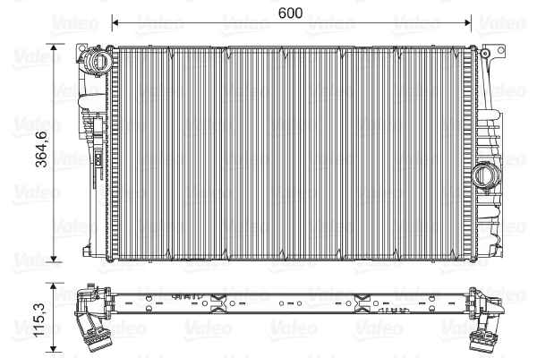 Radiator, engine cooling - 735454 VALEO