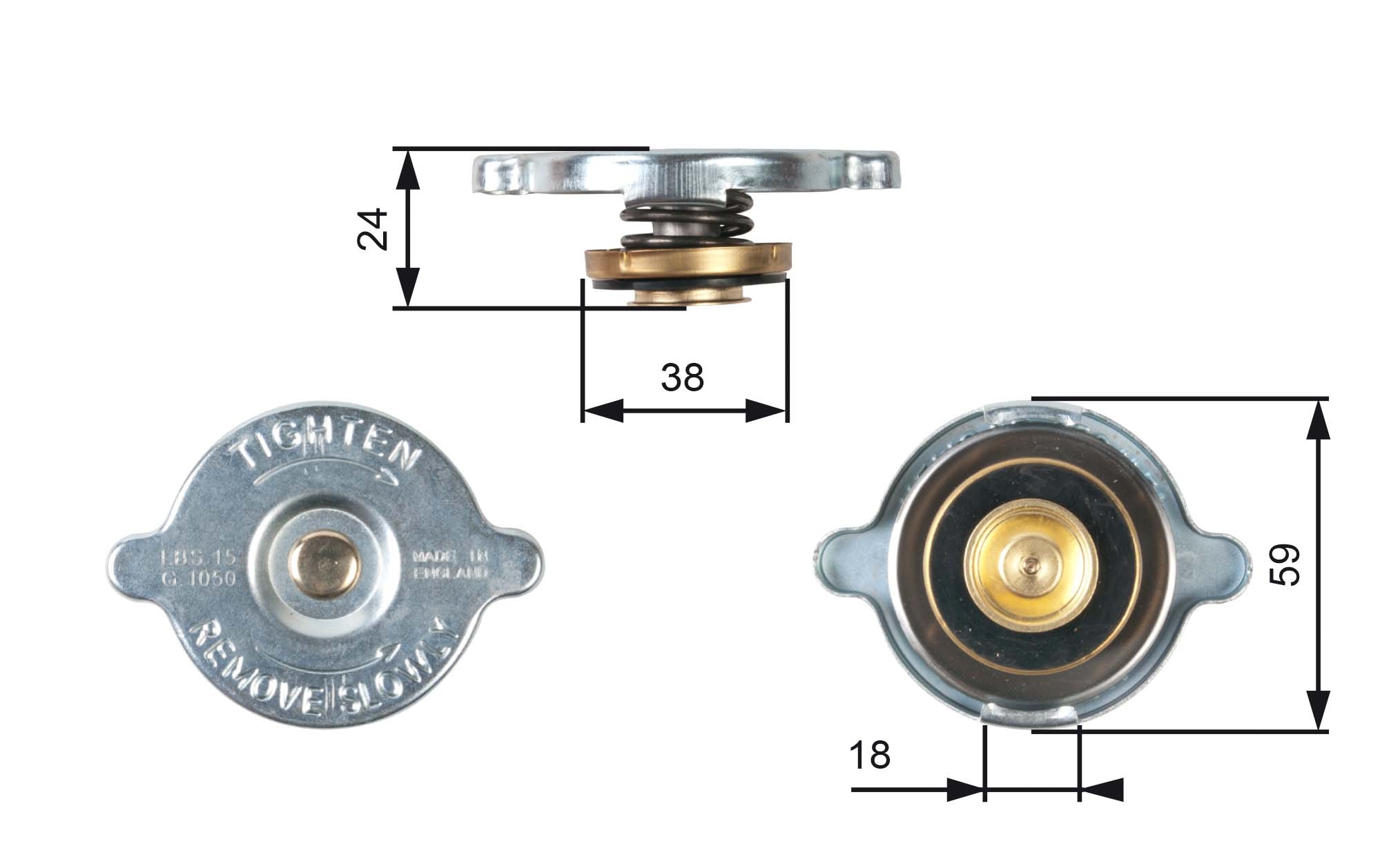 Sealing Cap, radiator - RC113 GATES