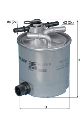 Fuel filter - KL 404/16 KNECHT