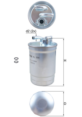 Fuel filter - KL 554D KNECHT