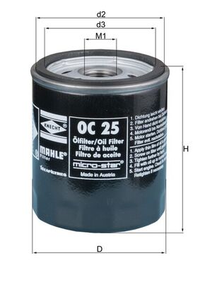 Oil Filter - OC 25 KNECHT