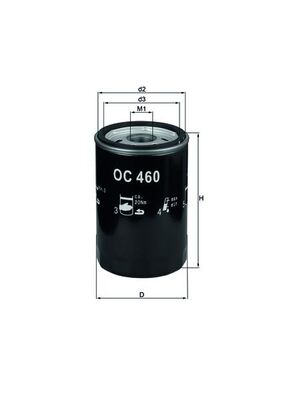 Filtro olio - OC 460 KNECHT