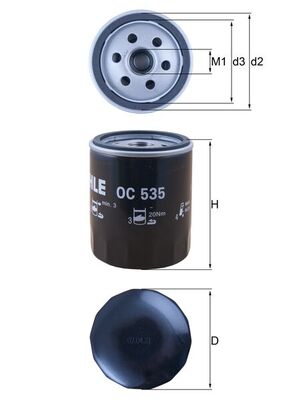 Filtro olio - OC 535 KNECHT