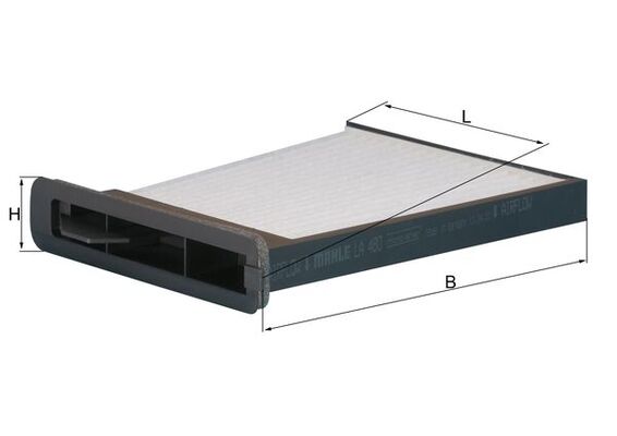 Filter, interior air - LA 480 KNECHT