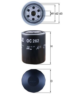 Filtro olio - OC 262 KNECHT