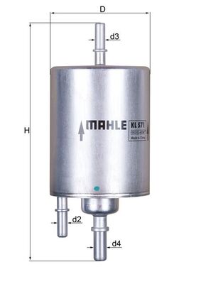 Filtro carburante - KL 571 KNECHT