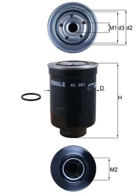 Fuel filter - KC 261D KNECHT