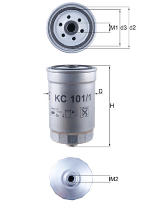 Fuel filter - KC 101/1 KNECHT