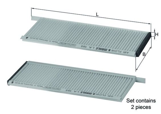 Filter, interior air - LA 195/S KNECHT