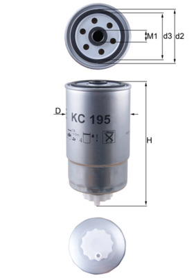 Fuel filter - KC 195 KNECHT