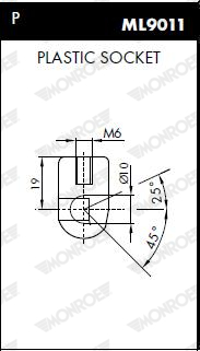 Газовая пружина, капот - ML5565 MONROE