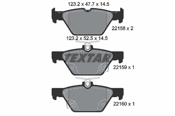 Kit pastiglie freno, Freno a disco - 2215801 TEXTAR