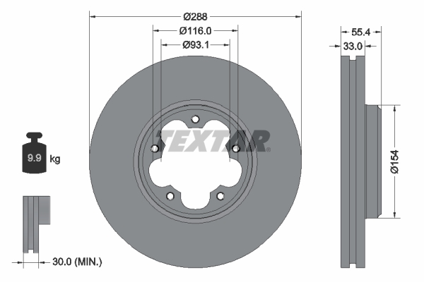 Brake Disc - 92320303 TEXTAR