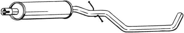 Средний глушитель выхлопных газов - 281-641 BOSAL
