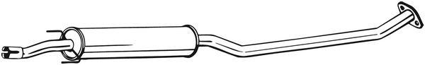 Middle Silencer - 284-593 BOSAL