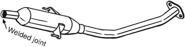 vidurinis duslintuvas - 284-573 BOSAL