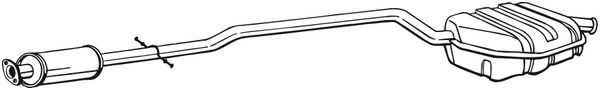 Глушитель выхлопных газов конечный - 290-159 BOSAL