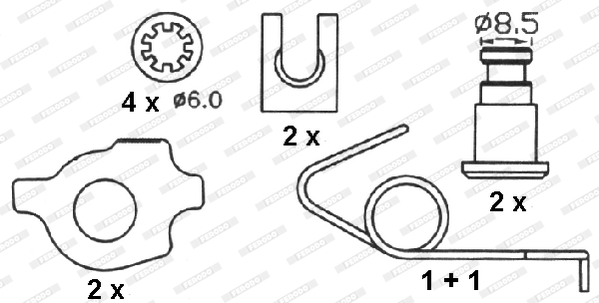Brake Shoe Set - FSB232 FERODO