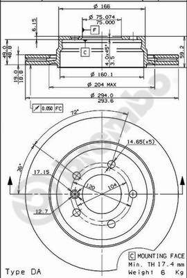 Brake Disc - 09.7720.11 BREMBO