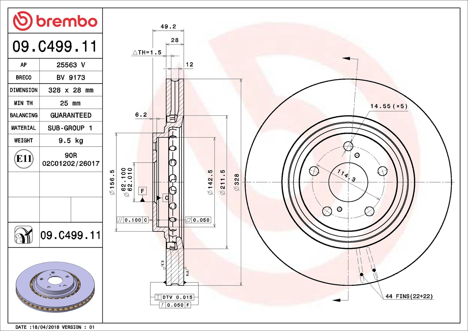 Discofreno - 09.C499.11 BREMBO