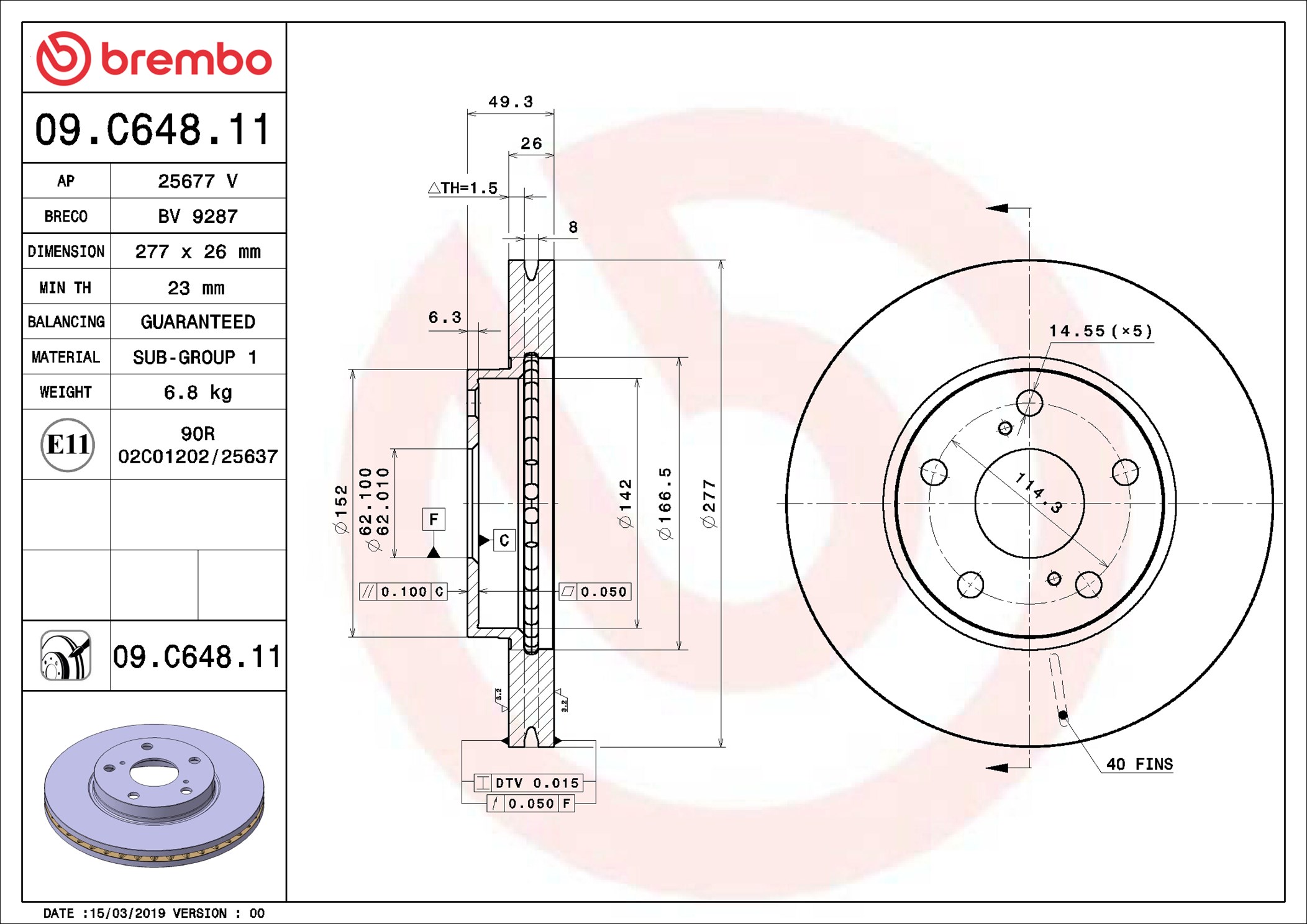 Discofreno - 09.C648.11 BREMBO