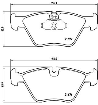 Комплект тормозных колодок, дисковый тормоз - P 06 022 BREMBO