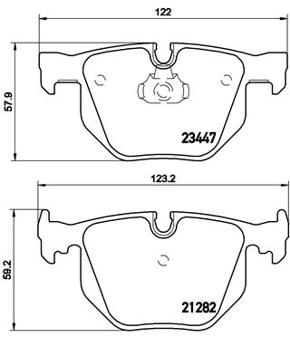 Bremsbelagsatz, Scheibenbremse - P 06 029 BREMBO