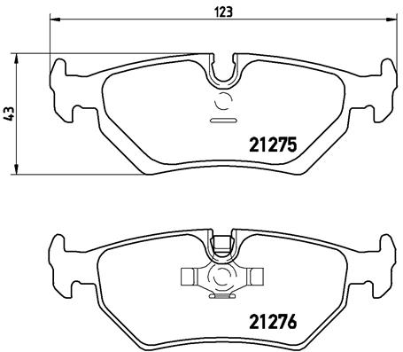 Brake Pad Set, disc brake - P 23 062 BREMBO