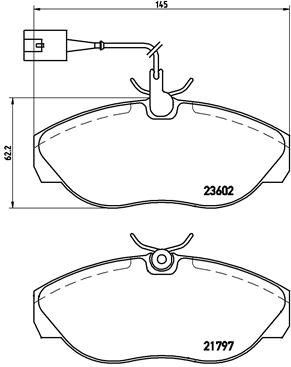 Kit pastiglie freno, Freno a disco - P 23 083 BREMBO