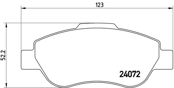 Kit pastiglie freno, Freno a disco - P 23 097 BREMBO