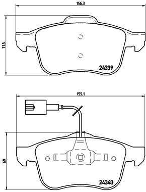 Brake Pad Set, disc brake - P 23 103 BREMBO