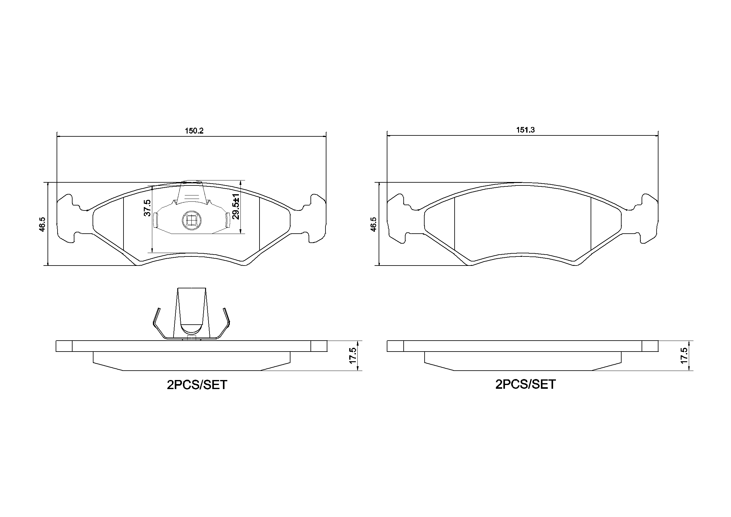 Kit pastiglie freno, Freno a disco - P 24 043 BREMBO