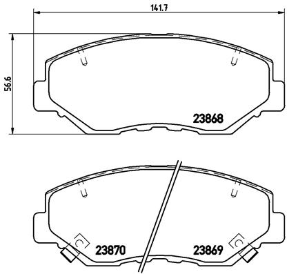 Brake Pad Set, disc brake - P 28 035 BREMBO