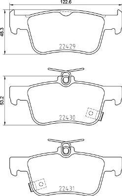 stabdžių trinkelių rinkinys, diskinis stabdys - P 28 089 BREMBO