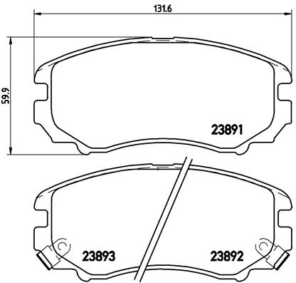 Kit pastiglie freno, Freno a disco - P 30 018 BREMBO