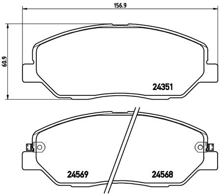 Brake Pad Set, disc brake - P 30 036 BREMBO