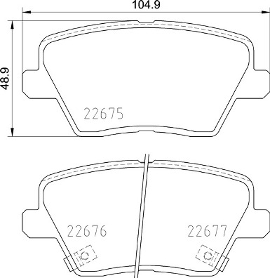 Brake Pad Set, disc brake - P 30 109 BREMBO