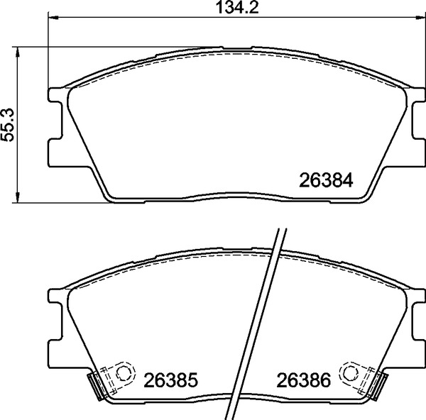 Brake Pad Set, disc brake - P 30 126 BREMBO