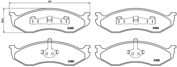 Kit pastiglie freno, Freno a disco - P 37 004 BREMBO