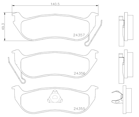Kit pastiglie freno, Freno a disco - P 37 009 BREMBO