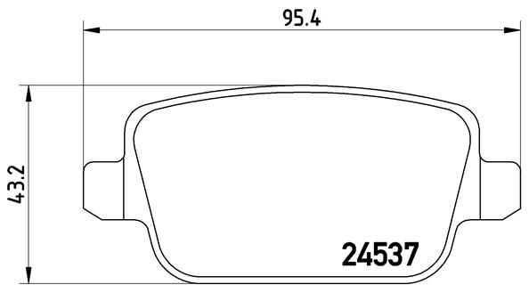 stabdžių trinkelių rinkinys, diskinis stabdys - P 44 016 BREMBO